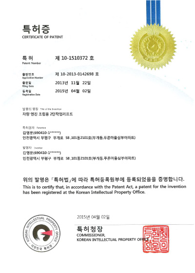 Certificates of Patent10-1510372